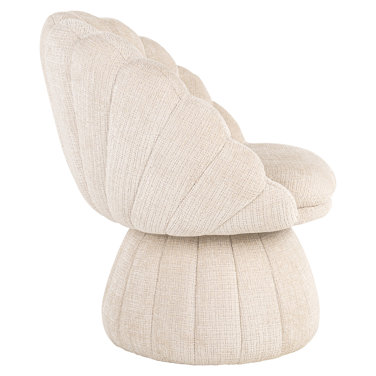 Richmond Interiors Chenille-Esszimmerstuhl Blossom | cremé