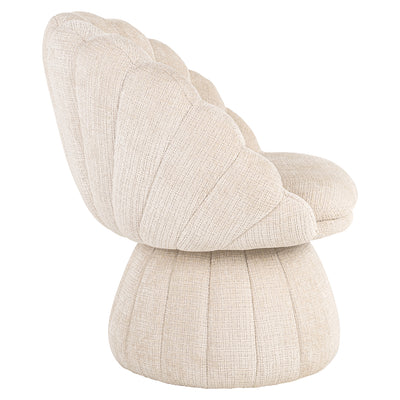 Richmond Interiors Chenille-Esszimmerstuhl Blossom | cremé