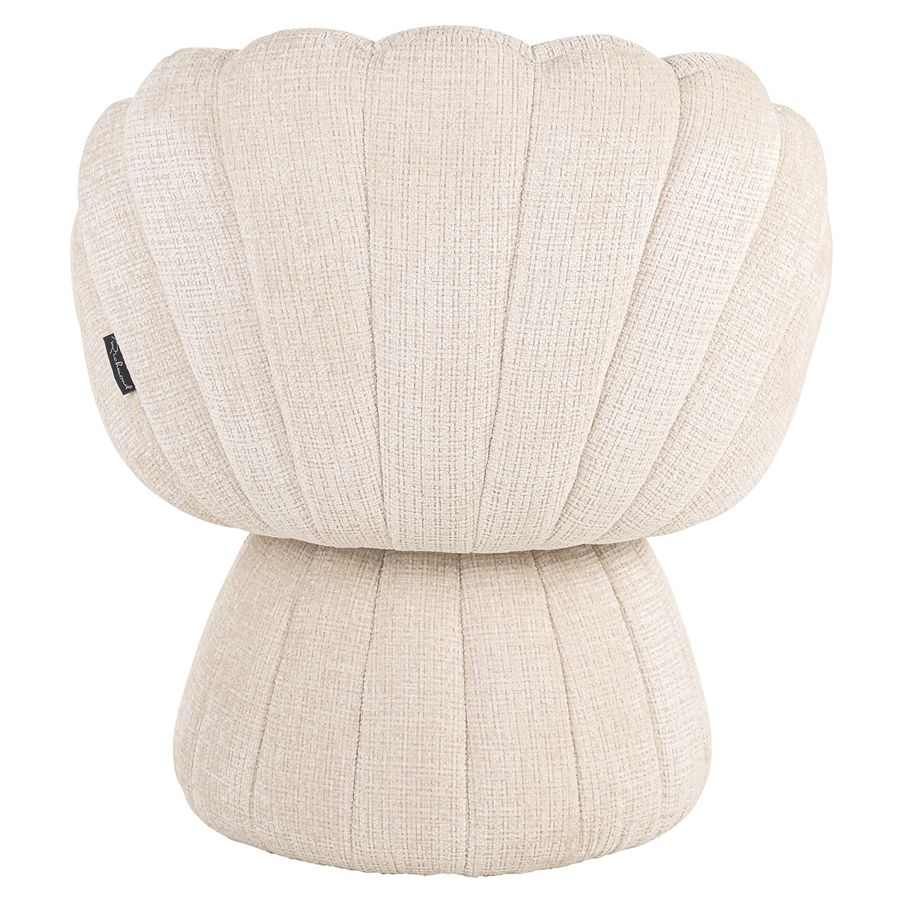 Richmond Interiors Chenille-Esszimmerstuhl Blossom | cremé