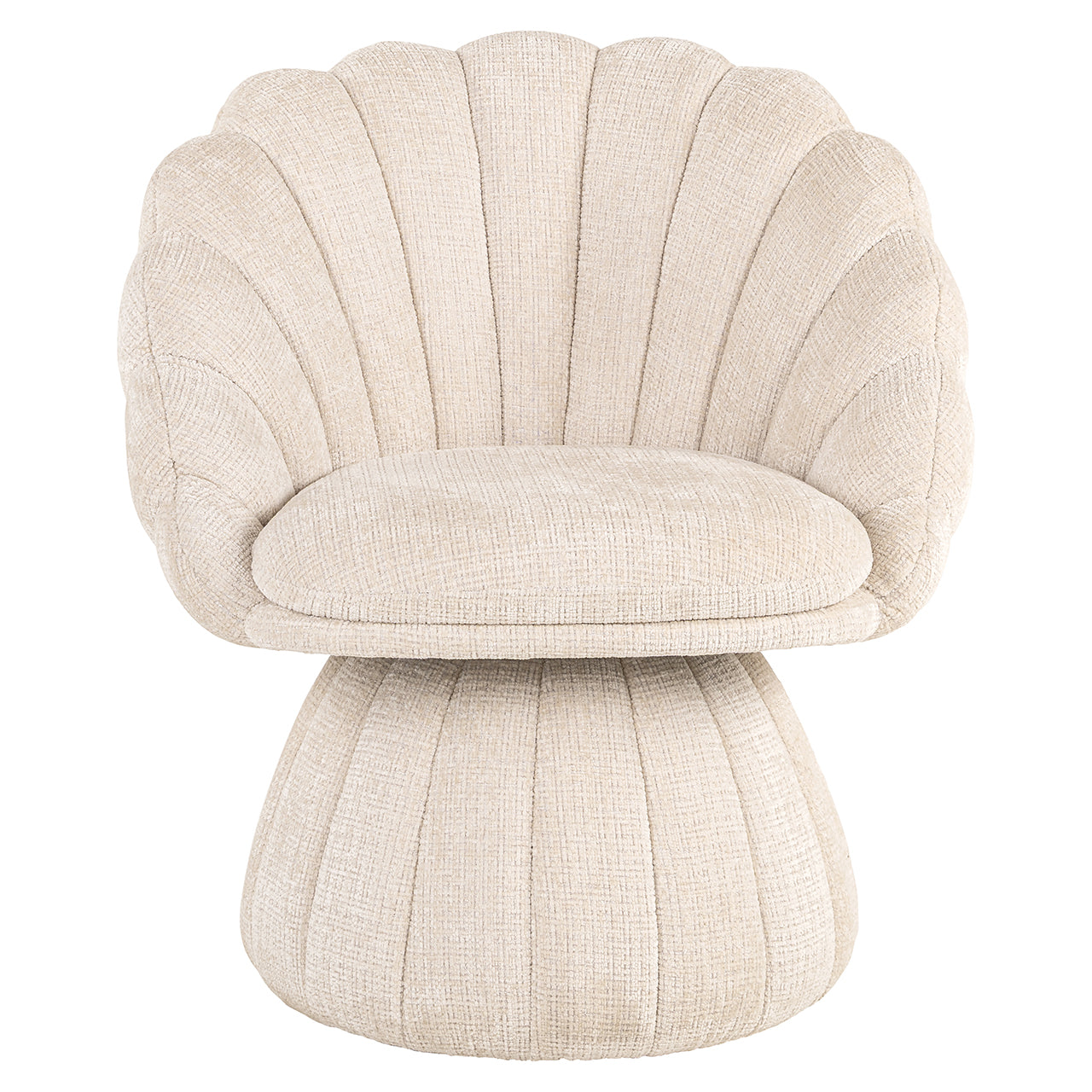 Richmond Interiors Chenille-Esszimmerstuhl Blossom | cremé