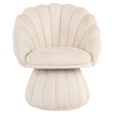 Richmond Interiors Chenille-Esszimmerstuhl Blossom | cremé
