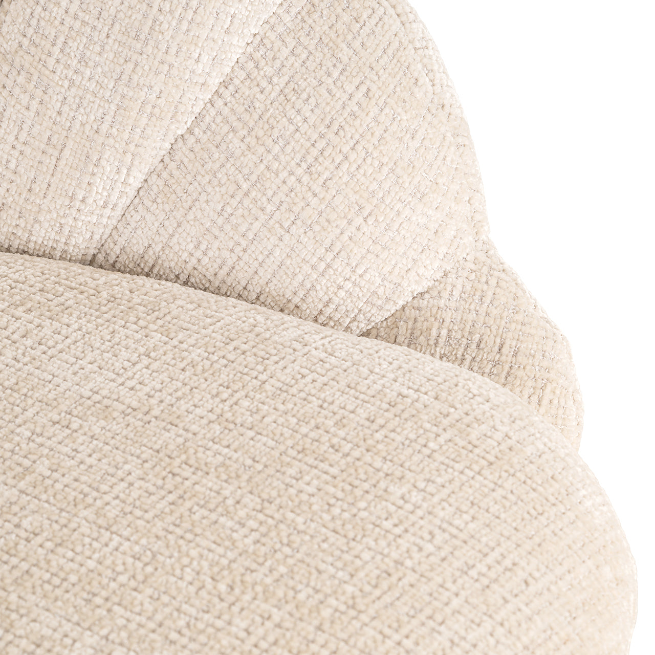 Richmond Interiors Chenille-Esszimmerstuhl Blossom | cremé