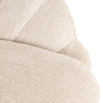 Richmond Interiors Chenille-Esszimmerstuhl Blossom | cremé