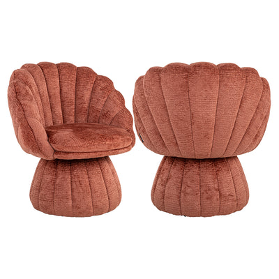 Richmond Interiors Chenille-Esszimmerstuhl Blossom | blush