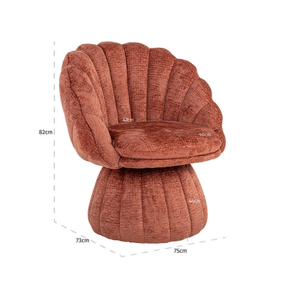 Richmond Interiors Chenille-Esszimmerstuhl Blossom | blush