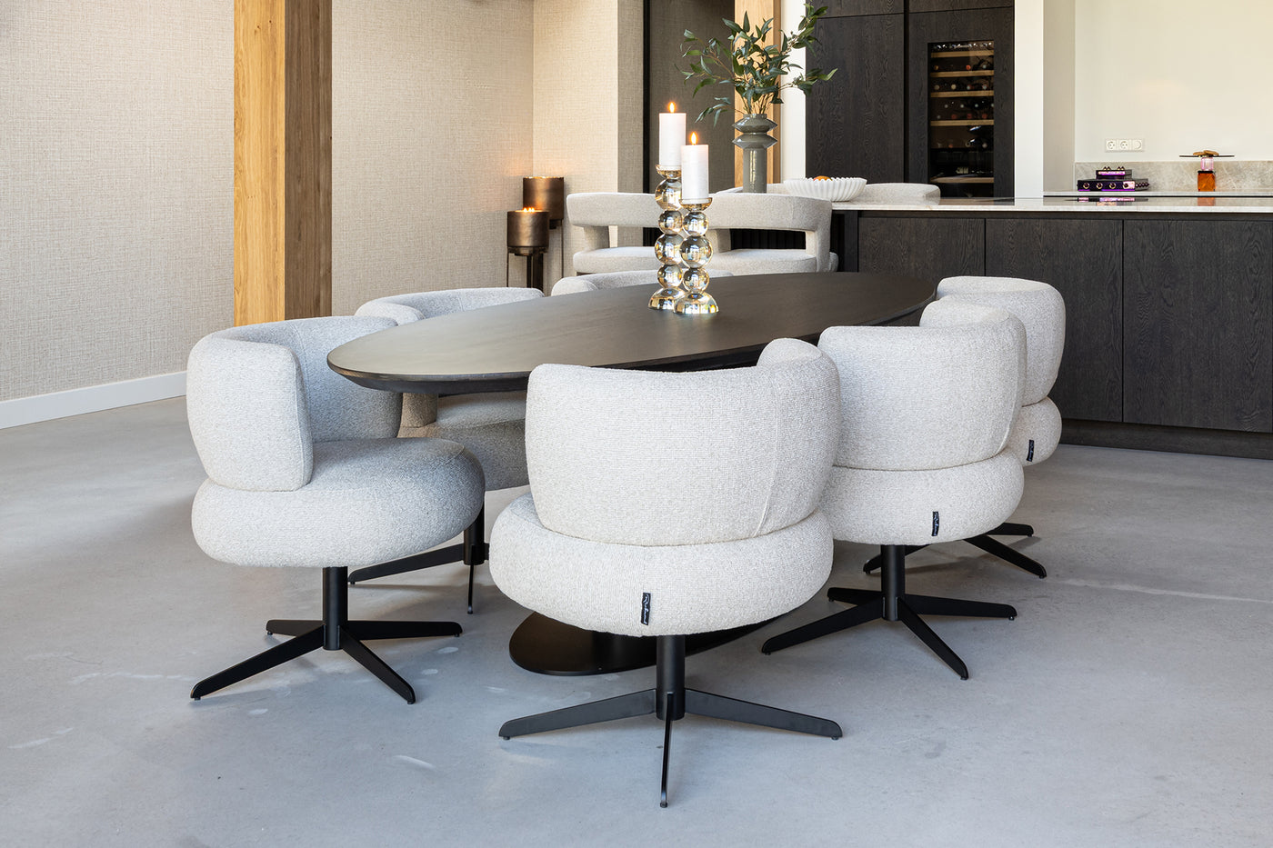 Richmond Interiors Dreh-Esszimmerstuhl Alexis | cremé