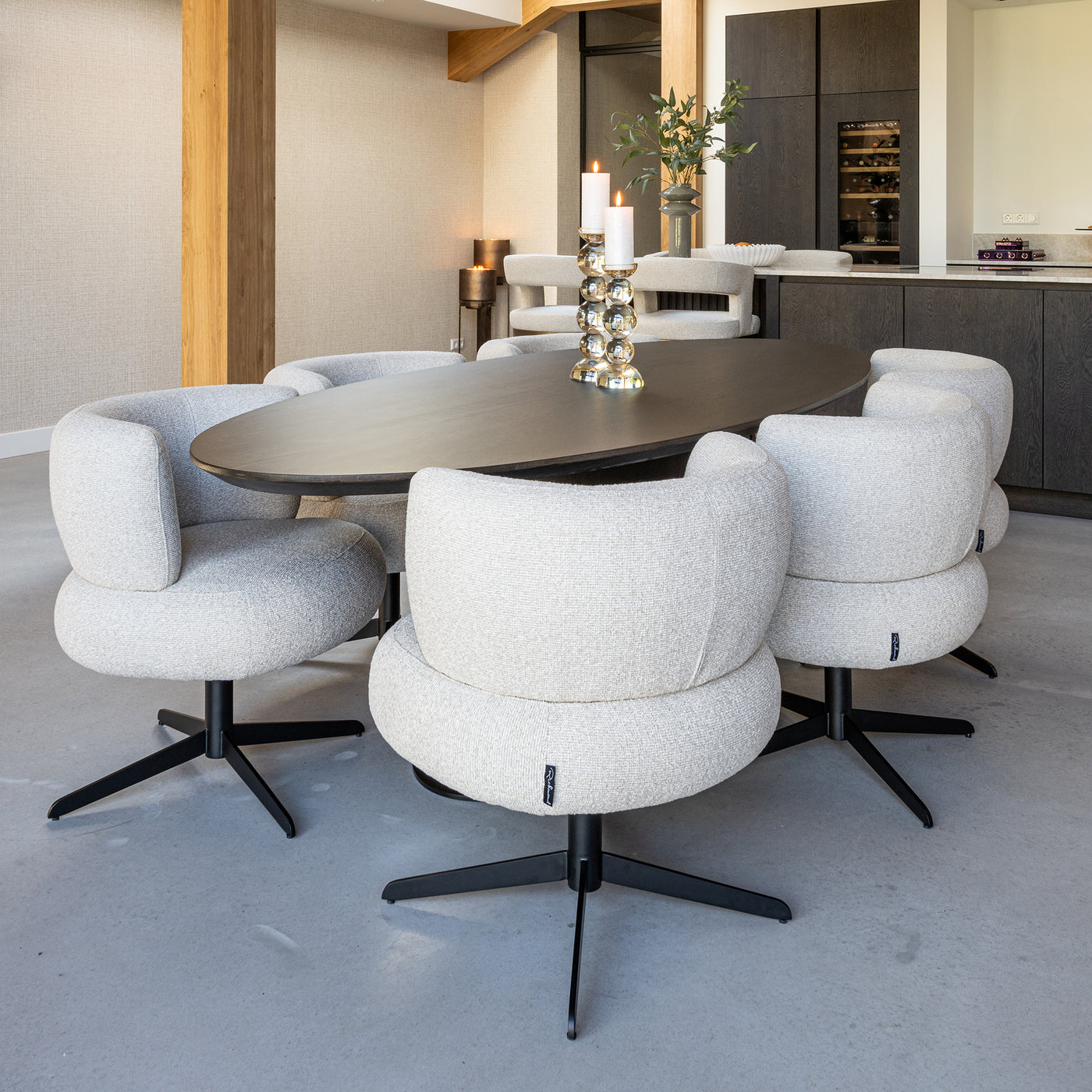 Richmond Interiors Dreh-Esszimmerstuhl Alexis | cremé