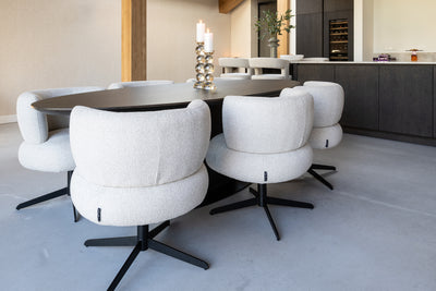 Richmond Interiors Dreh-Esszimmerstuhl Alexis | cremé