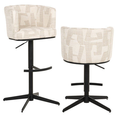 Richmond Interiors Dreh-Barhocker Counterstuhl Cheyenne höhenverstellbar | beige