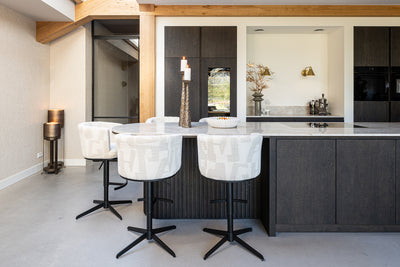 Richmond Interiors Dreh-Barhocker Counterstuhl Cheyenne höhenverstellbar | beige