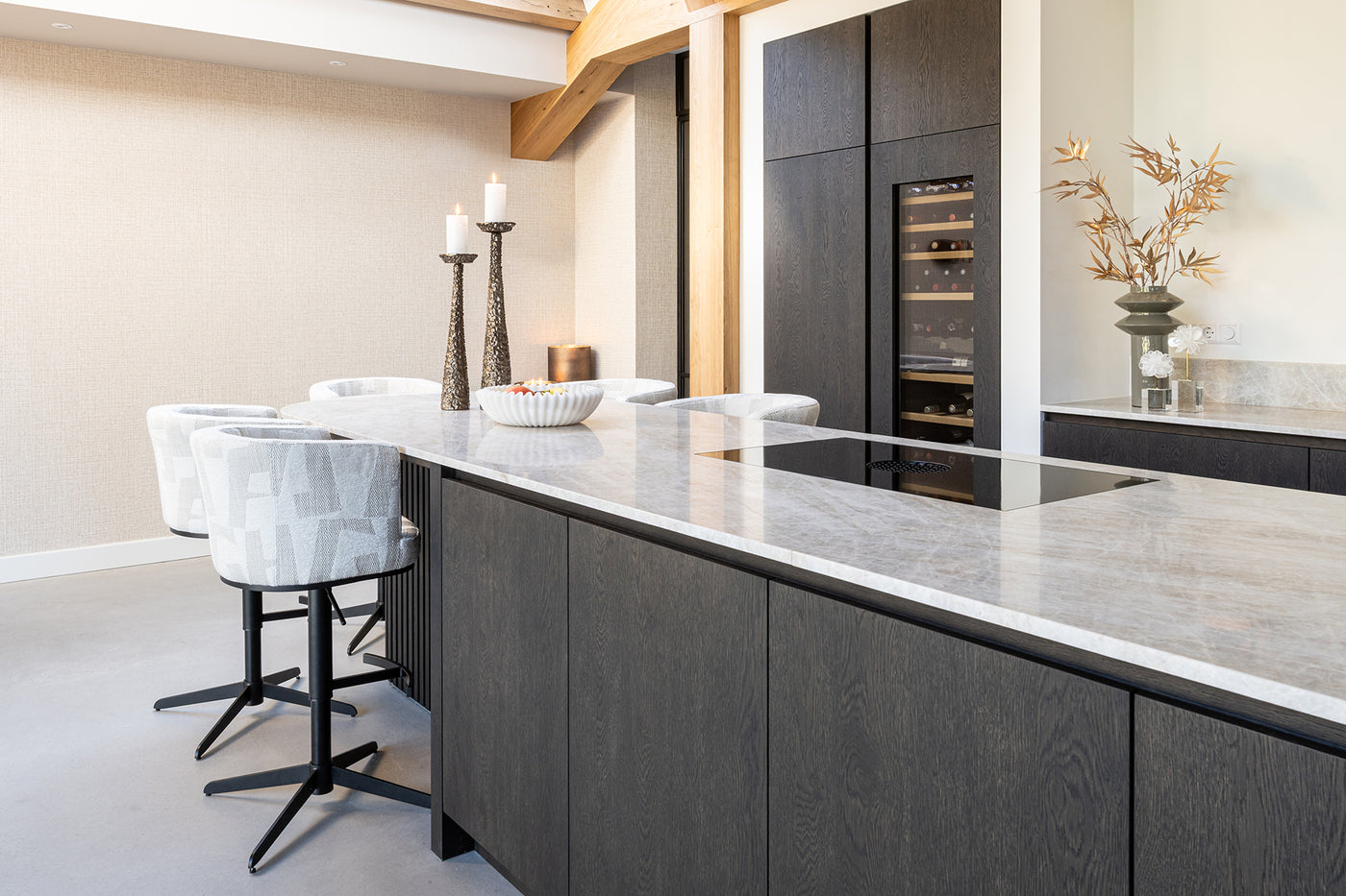 Richmond Interiors Dreh-Barhocker Counterstuhl Cheyenne höhenverstellbar | beige