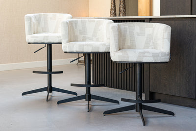 Richmond Interiors Dreh-Barhocker Counterstuhl Cheyenne höhenverstellbar | beige