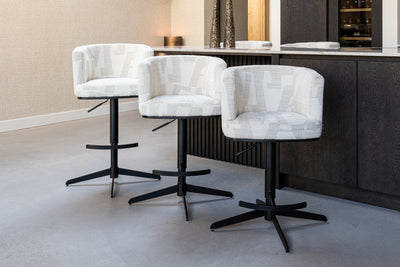 Richmond Interiors Dreh-Barhocker Counterstuhl Cheyenne höhenverstellbar | beige