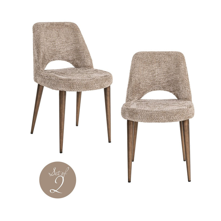 Richmond Interiors 2er Set Esszimmerstuhl Delphine | Nature
