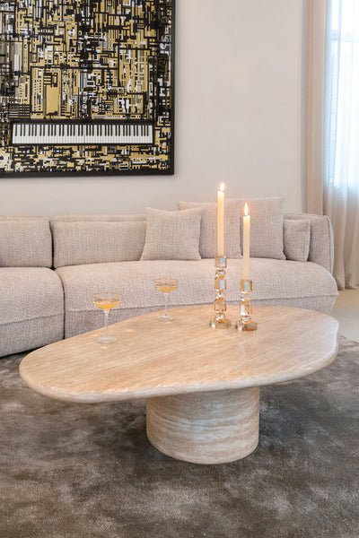 Richmond Interiors Couchtisch Fictus Travertin | 130x80 cm