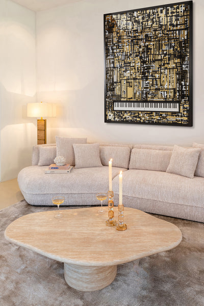 Richmond Interiors Couchtisch Fictus Travertin | 130x80 cm
