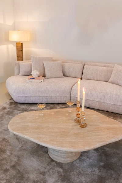 Richmond Interiors Couchtisch Fictus Travertin | 130x80 cm