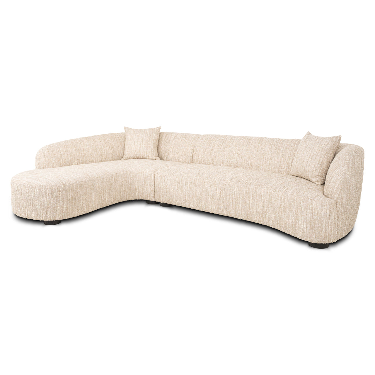 Richmond Interiors geschwungenes Ecksofa Pandora mit Lounge Links | Beige