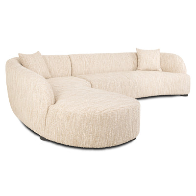 Richmond Interiors geschwungenes Ecksofa Pandora mit Lounge Links | Beige