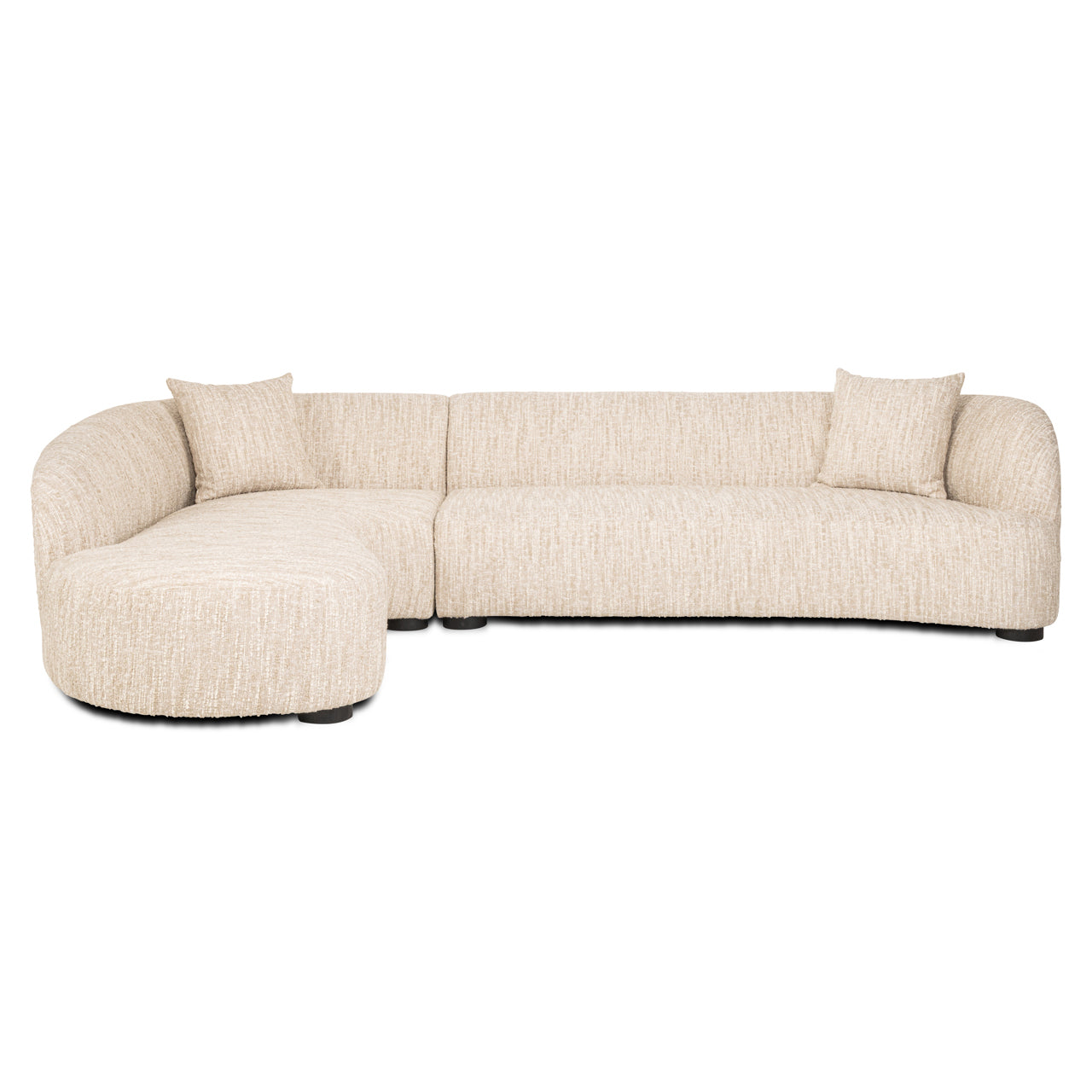 Richmond Interiors geschwungenes Ecksofa Pandora mit Lounge Links | Beige