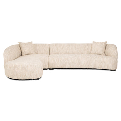 Richmond Interiors geschwungenes Ecksofa Pandora mit Lounge Links | Beige
