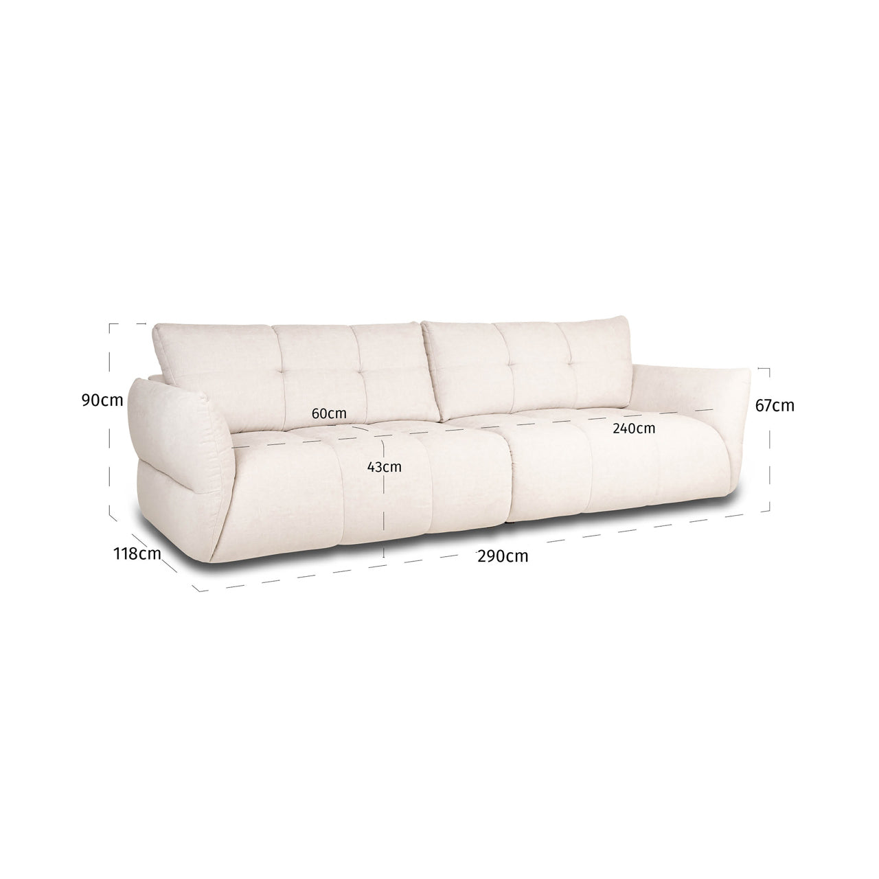 Richmond Interiors Sofa Jimena 4 Sitzer | Customizable
