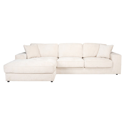 Richmond Interiors Chenille-Ecksofa Santos 2,5 Sitzer mit Lounge links | Beige