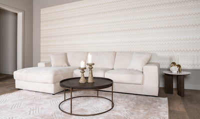 Richmond Interiors Chenille-Ecksofa Santos 2,5 Sitzer mit Lounge links | Beige