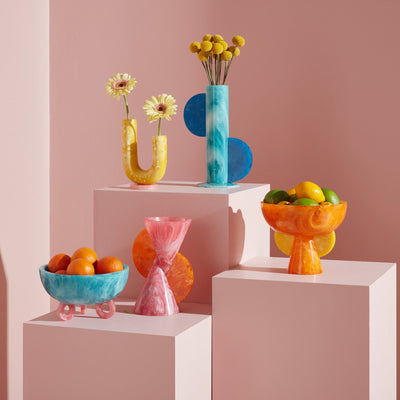 Jonathan Adler Vase Como Cylinder | Blau