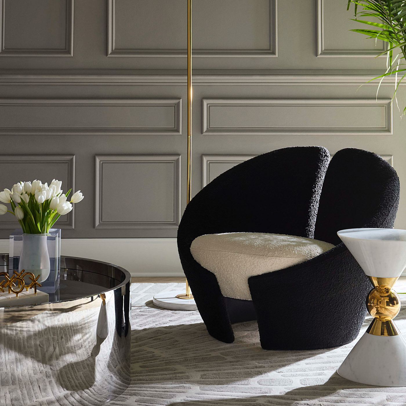 Jonathan Adler Vase Bel Air Mega Scoop | Weiß