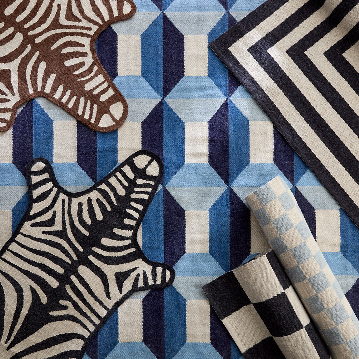Jonathan Adler Teppich Zebra Peruvian Flatweave