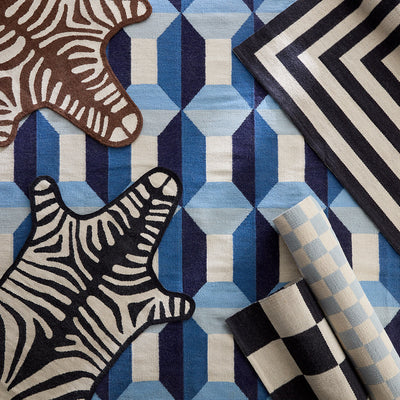Jonathan Adler Teppich Zebra Peruvian Flatweave