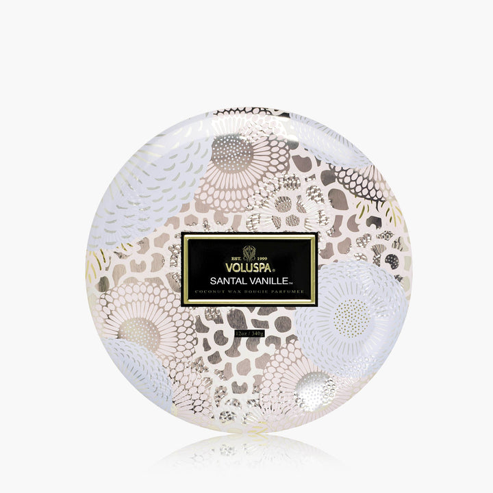 Voluspa 3-Docht Duftkerze Santal Vanille Dose mit Deckel