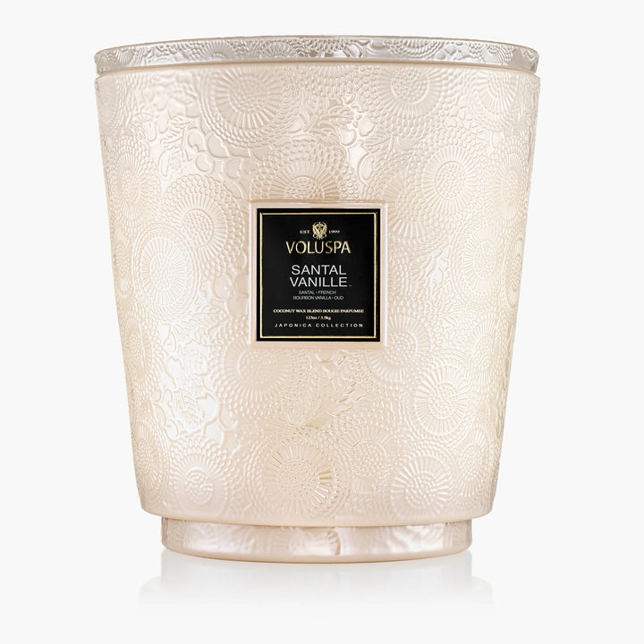 Voluspa Bougie Parfumée 5 Mèches Santal Vanille | 3,5 kg