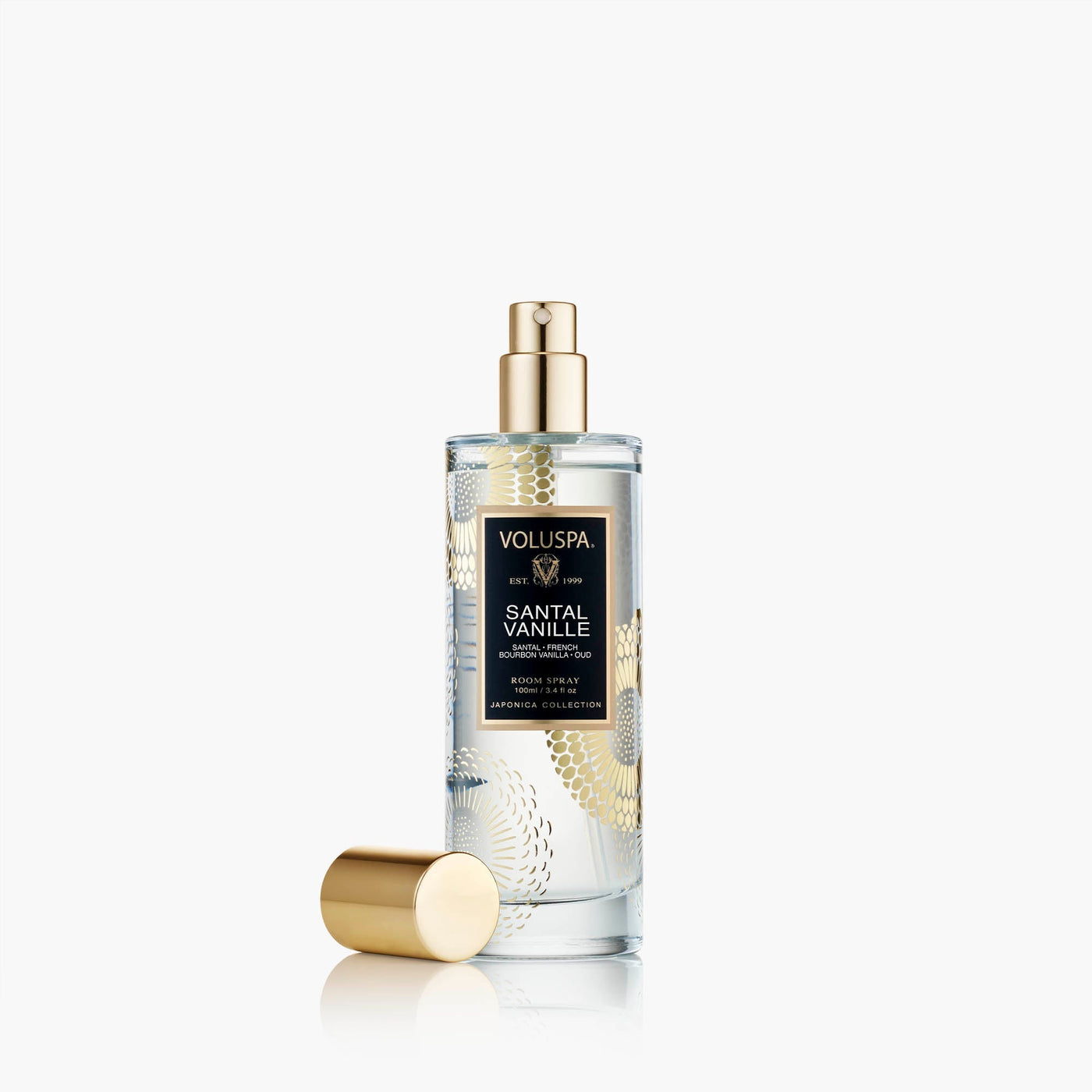 Voluspa Raumspray Santal Vanille im edlen Glasflakon