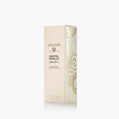 Voluspa Raumspray Santal Vanille im edlen Glasflakon