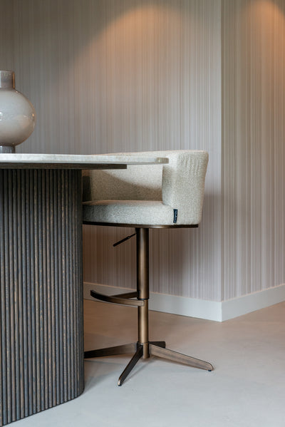 Richmond Interiors Dreh-Barhocker Counterstuhl Cheyenne höhenverstellbar | Biscotti