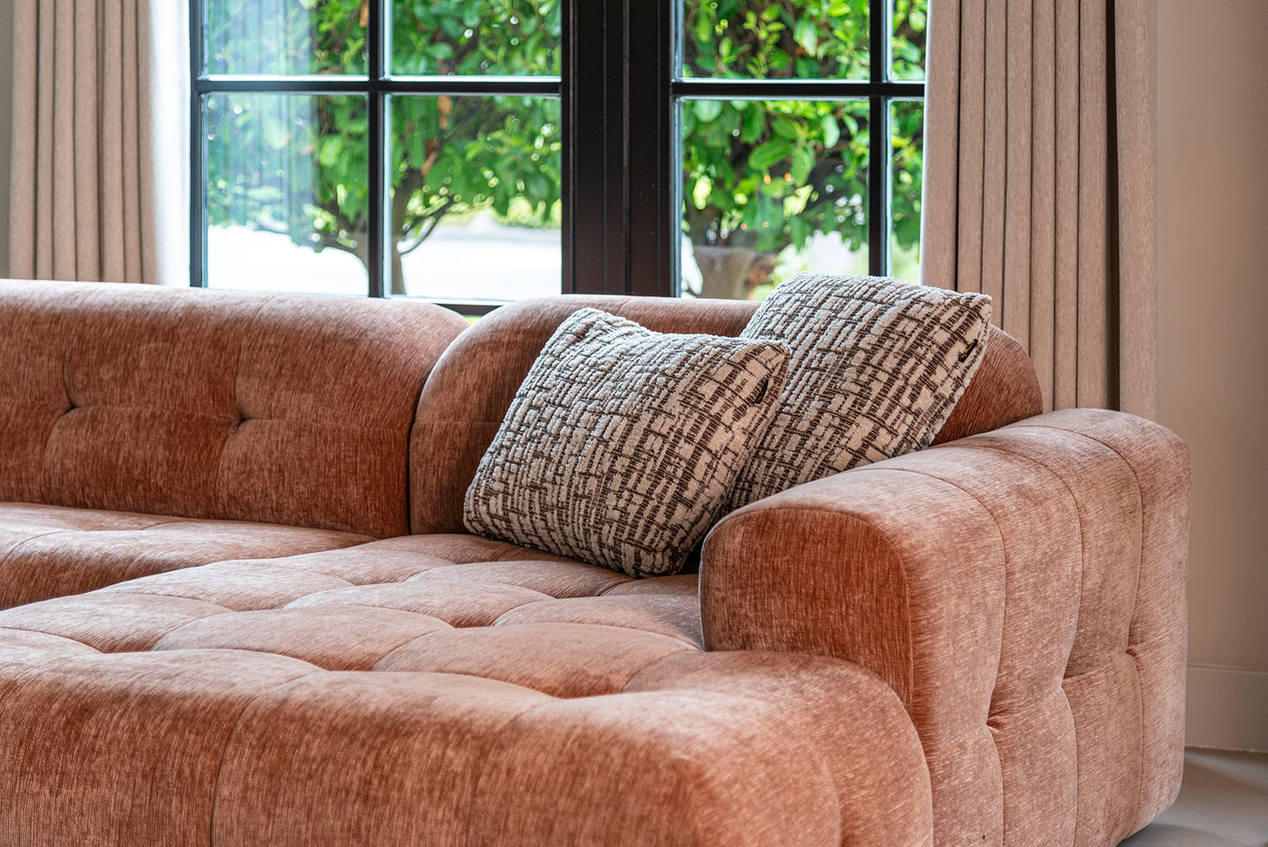 Richmond Interiors Kissen Oliv cream |  50x50 cm