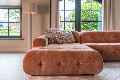 Richmond Interiors Modulares Ecksofa Paloma mit Lounge links | Mocha Mousse