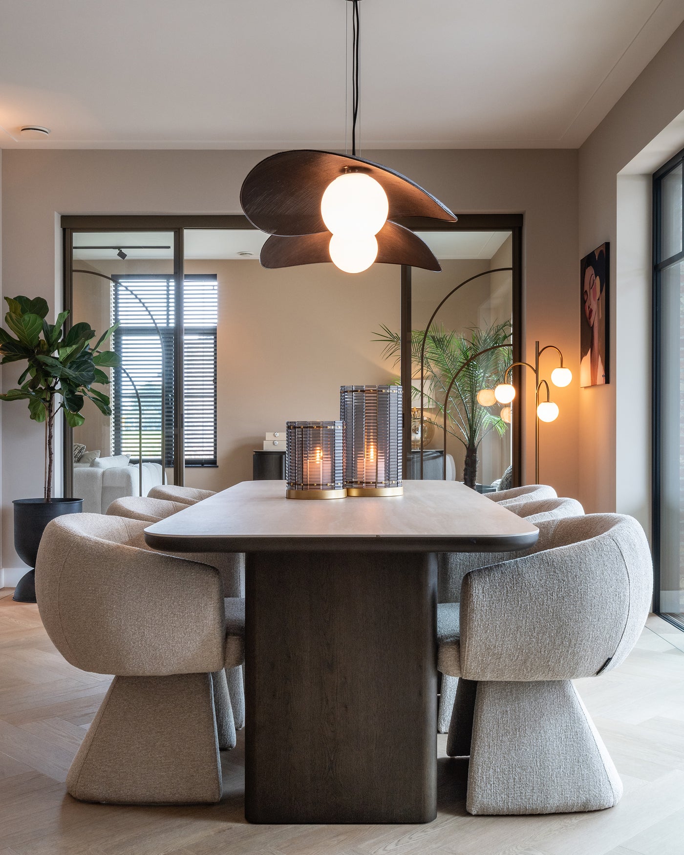 Richmond Interiors Travertin Esstisch Nando braun | 230 cm