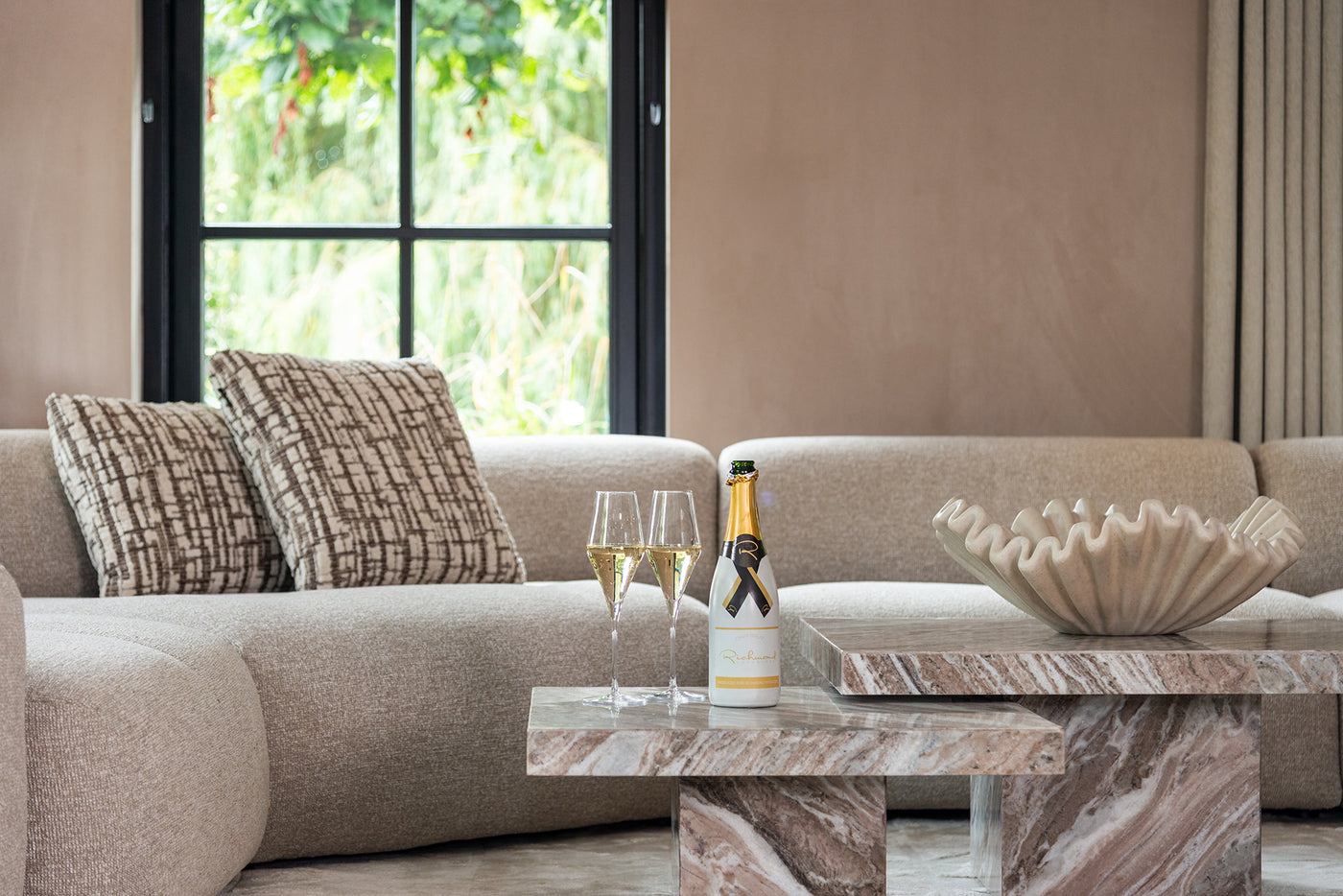 Richmond Interiors Kissen Oliv cream |  50x50 cm