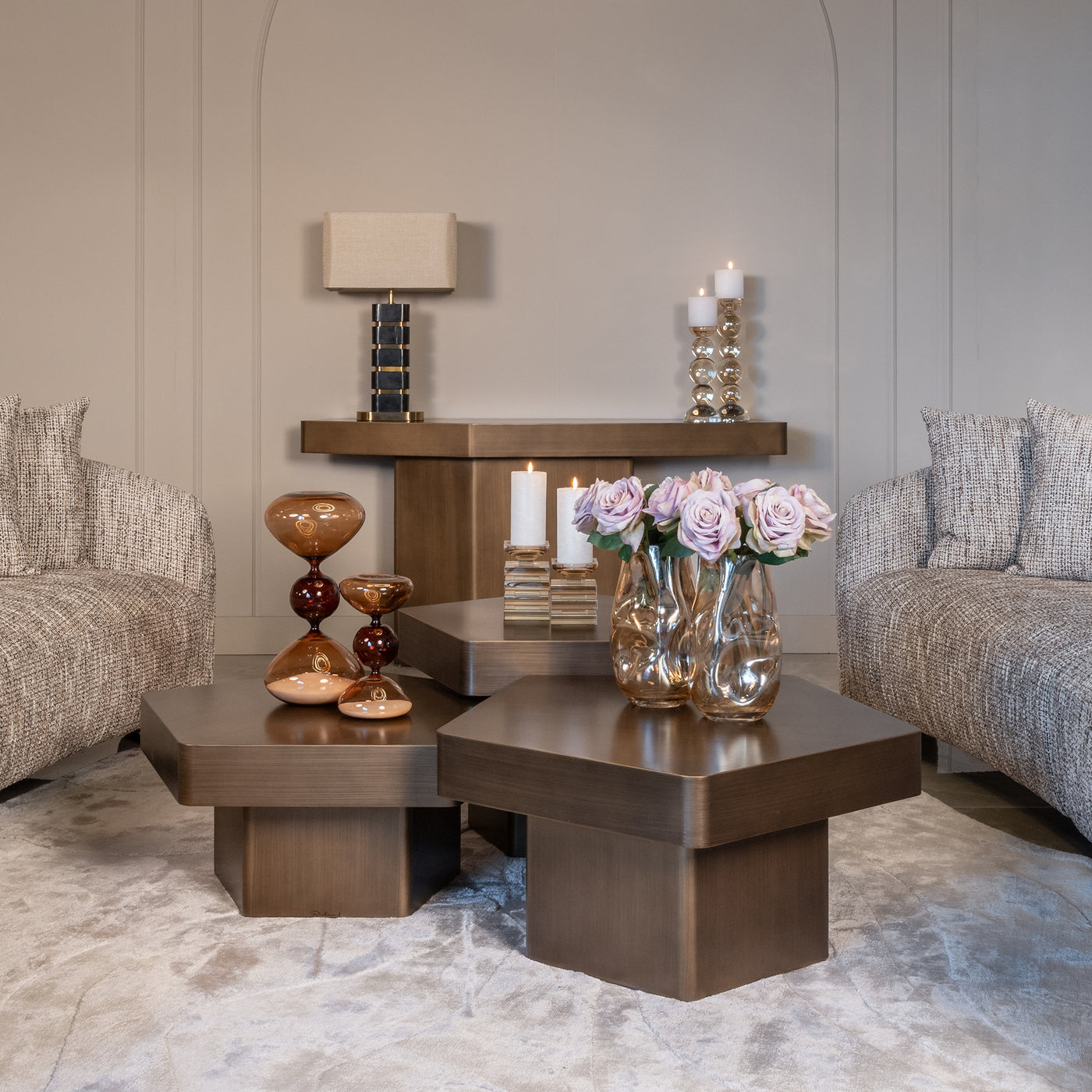 Richmond Interiors Tischlampe Levina inkl. Lampenschirm