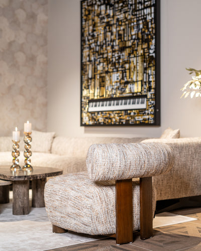 Richmond Interiors 2er Set Marmor-Couchtisch Nazario | Grau-Braun
