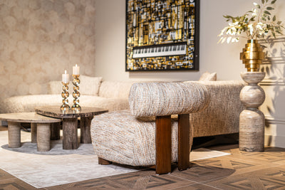 Richmond Interiors 2er Set Marmor-Couchtisch Nazario | Grau-Braun