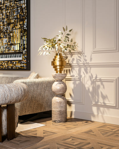 Richmond Interiors Dekosäule Lewis Marmor