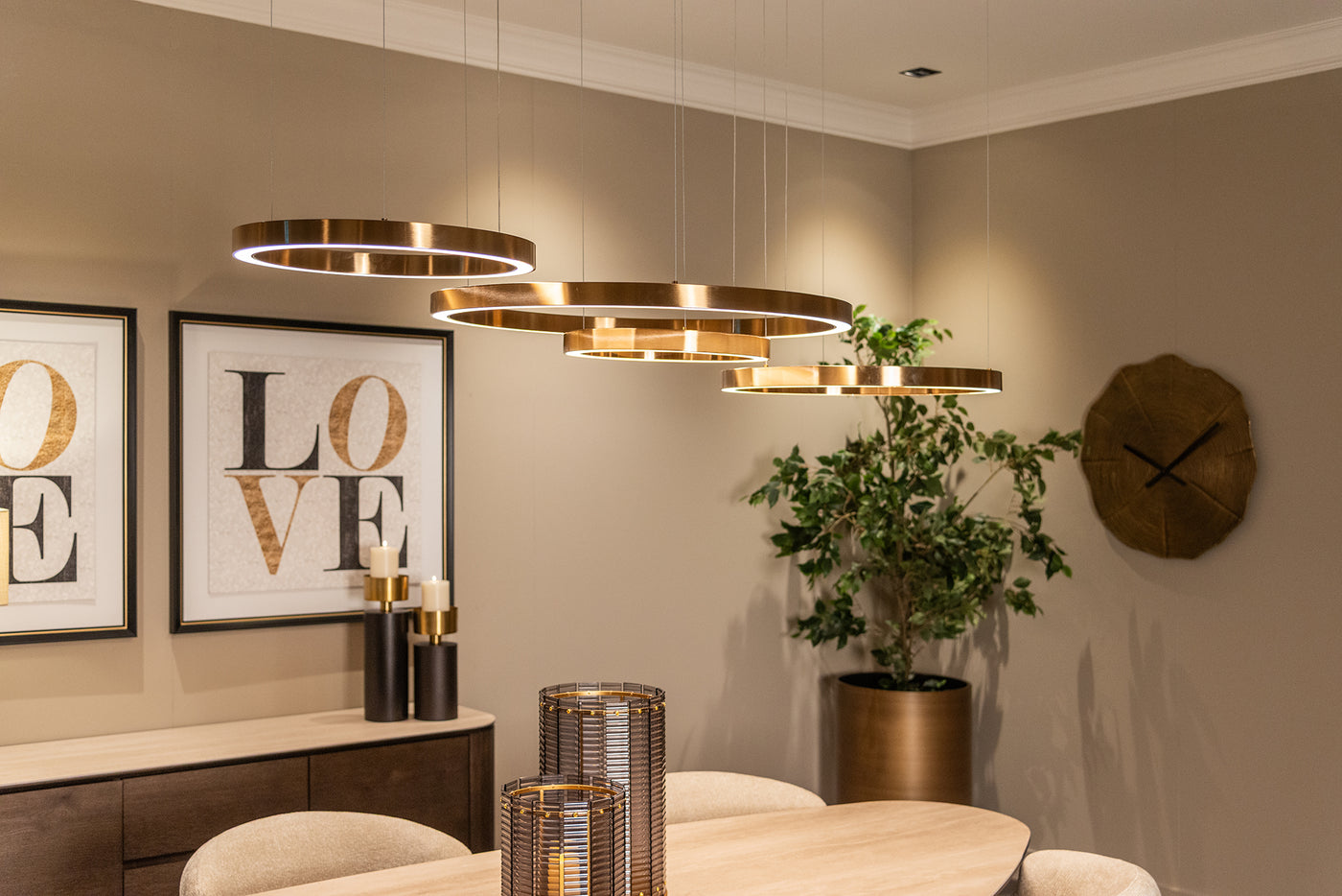 Richmond Interiors Pendelleuchte Hängelampe Lilou | Brushed Gold
