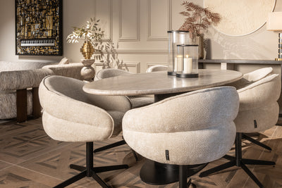 Richmond Interiors Dreh-Esszimmerstuhl Kayla | cream
