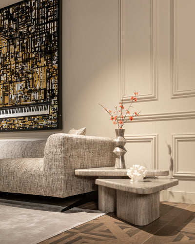 Richmond Interiors 2er Set Marmor-Couchtisch Dwayne | Sand