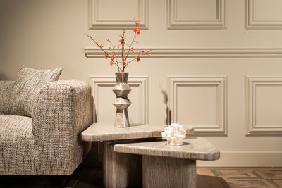 Richmond Interiors 2er Set Marmor-Couchtisch Dwayne | Sand