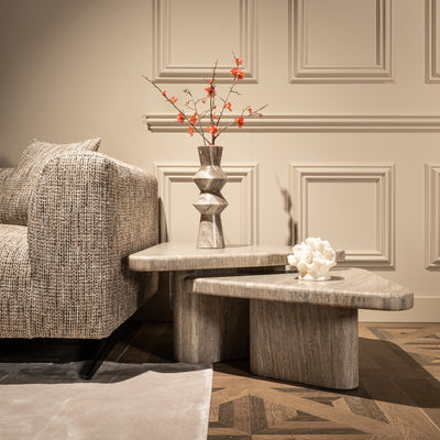Richmond Interiors 2er Set Marmor-Couchtisch Dwayne | Sand